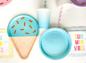 Ice Cream Dessert Plates (Set of 8)